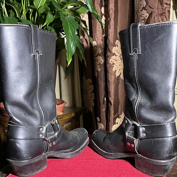 Frye Black Leather Moto Boots - Picture 5 of 8